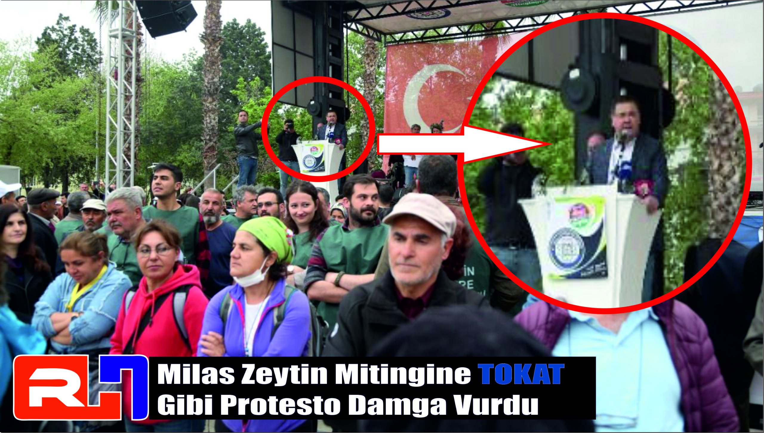 Zeytin Mitingine Tokat Gibi Protesto Damga Vurdu
